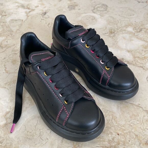 NEW! ALEXANDER McQUEEN Kids Oversized Leather Sneakers US10.5 EU28.5 UK9.5 - Picture 3 of 16